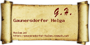 Gaunersdorfer Helga névjegykártya